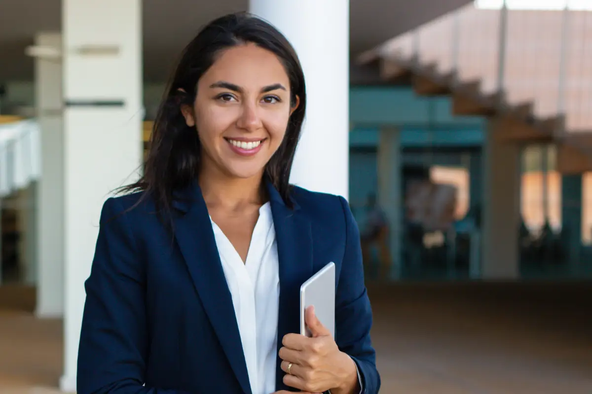 Confident young woman executive